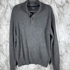 IZOD Sweater Gray Men Medium Long Sleeve